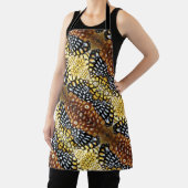 Bruin, Geel, Zwart en Wit Reeve's fazant Schort (Insitu)