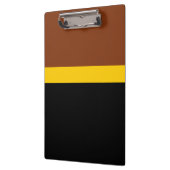 Bruin Geel Zwart Kleur Block Style Design Klembord (Links)