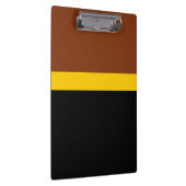 Bruin Geel Zwart Kleur Block Style Design Klembord (Rechts)