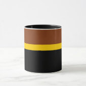 Bruin Geel Zwart Kleur Block Style Design Mok (Midden)