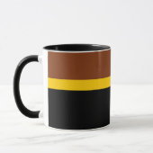 Bruin Geel Zwart Kleur Block Style Design Mok (Links)