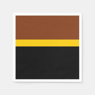Bruin Geel Zwart Kleur Block Style Design Servet