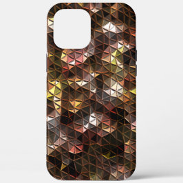 Bruin gekleurd driehoekig mozaïek met lichte opluc Case-Mate iPhone case