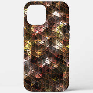 Bruin gekleurd driehoekig mozaïek met lichte opluc Case-Mate iPhone case