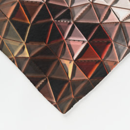 Bruin gekleurd driehoekig mozaïek met lichte opluc fleece deken