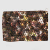 Bruin gekleurd driehoekig mozaïek met lichte opluc golfhanddoek (Horizontaal)