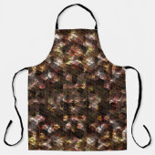 Bruin gekleurd driehoekig mozaïek met lichte opluc schort (Voorkant)