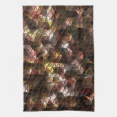 Bruin gekleurd driehoekig mozaïek met lichte opluc theedoek (Verticaal)