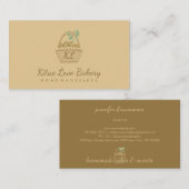 Bruin-gele bijtende bakkerij visitekaartje (Voorkant / Achterkant)