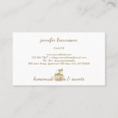 Bruin gele brood Rustic Picnic Bakery Croissant Visitekaartje (Achterkant)