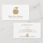 Bruin gele brood Rustic Picnic Bakery Croissant Visitekaartje (Voorkant / Achterkant)