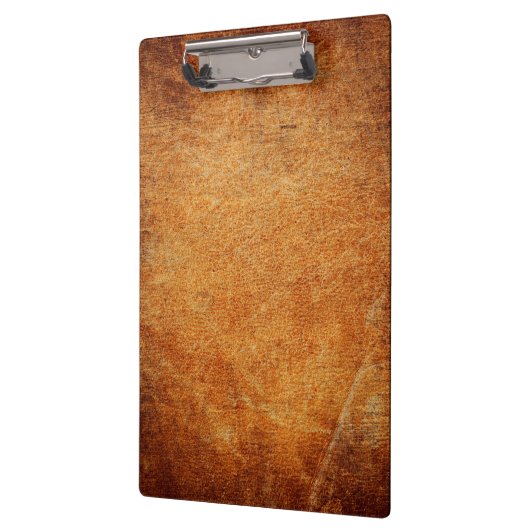 Bruin  gelooid leder klembord (Links)