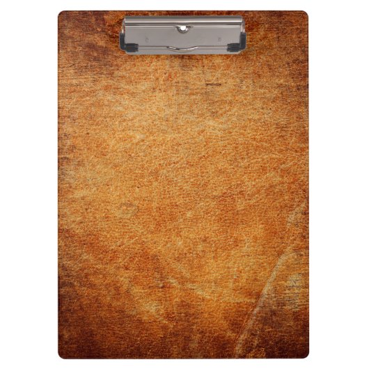 Bruin  gelooid leder klembord (Voorkant)