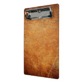 Bruin  gelooid leder mini klembord (Angled2)