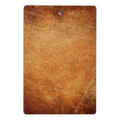 Bruin  gelooid leder mini klembord (Achterkant)
