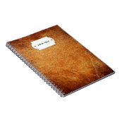 Bruin  gelooid leder notitieboek (Rechterzijde)