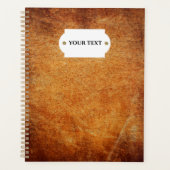 Bruin gelooid leder planner (Voorkant)