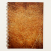 Bruin  gelooid leder planner (Voorkant)