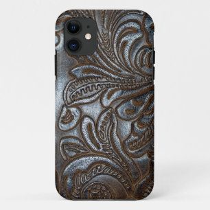 bruin gelookt leder Hoesje-matte iPhone Ca Case-Mate iPhone Case