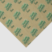 Bruin Gelukkige Verjaardag Groene Platina Kleur Tissuepapier (Detail)