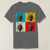 Bruin gemarmerd stinkbeestje Art Cool Insect T-shirt (Design voorkant)