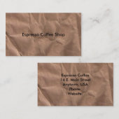 Bruin gemarmerd Visitekaartje (Voorkant / Achterkant)