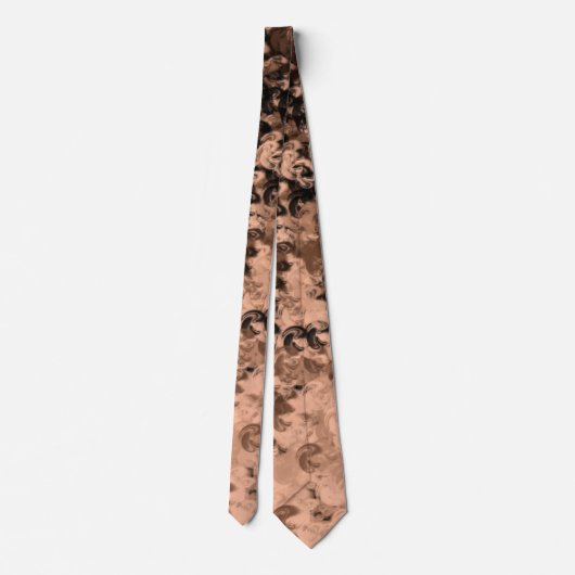 Bruin, gemengd met zwart patroonontwerp stropdas (Achterkant)
