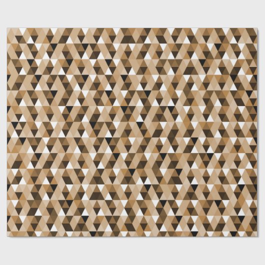 Bruin geodetisch patroonpapier cadeaupapier (Vlak)