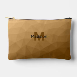Bruin geometrisch mesh patroon Monogram Etui