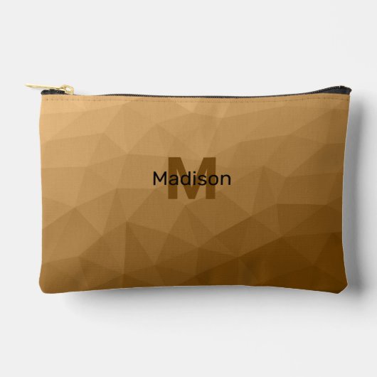 Bruin geometrisch mesh patroon Monogram Etui (Voorkant)