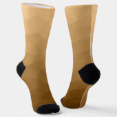 Bruin geometrisch mesh patroon Monogram Sokken (Gebogen)