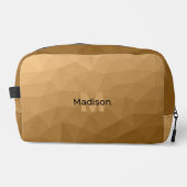 Bruin geometrisch mesh patroon Monogram Toilettasje (Voorkant)