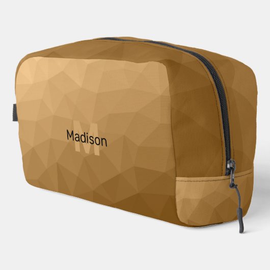 Bruin geometrisch mesh patroon Monogram Toilettasje (Rechterhoek)