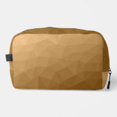 Bruin geometrisch meshpatroon met verloop toilettasje (Voorkant)