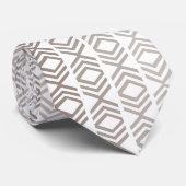 Bruin Geometrisch Modern Stropdas (Opgerold)