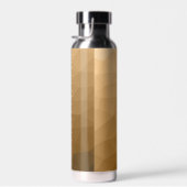 Bruin geometrisch netwerkpatroon Monogram Waterfles (Rechts)