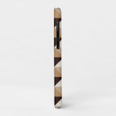 Bruin geometrisch patroon Case-Mate iPhone case (Achterkant/links)