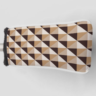 Bruin geometrisch patroon golfheadcover