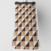 Bruin geometrisch patroon golfheadcover (Draai 90)