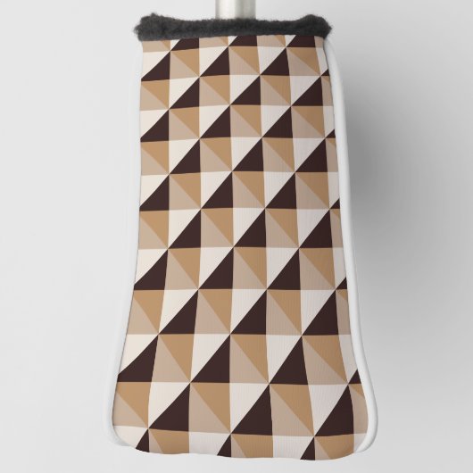 Bruin geometrisch patroon golfheadcover (Draai 90)