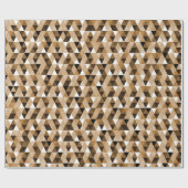 Bruin geometrisch patroon inpakpapier (Vlak)