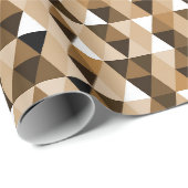 Bruin geometrisch patroon inpakpapier (Rol Hoek)