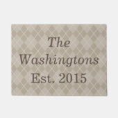 Bruin Gepersonaliseerde Deurmat (Voorkant)