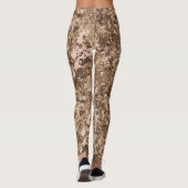 Bruin Gepixelde Camouflagepatroon Leggings (Achterkant)