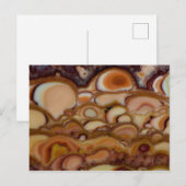 Bruin gepoetst Onyx Briefkaart (Voorkant / Achterkant)