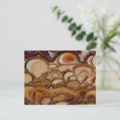 Bruin gepoetst Onyx Briefkaart (Staand voorkant)
