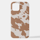 Bruin gepotte Koeienhuid — Dierafdrukken iPhone Hoesje (Achterkant)