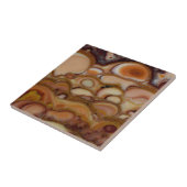 Bruin gepotte Onyx Tegeltje (Zijkant)