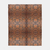 bruin Gereed faux leer Fleece Deken (Voorkant)