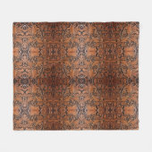  bruin Gereed faux leer Fleece Deken (Voorkant (Horizontaal))